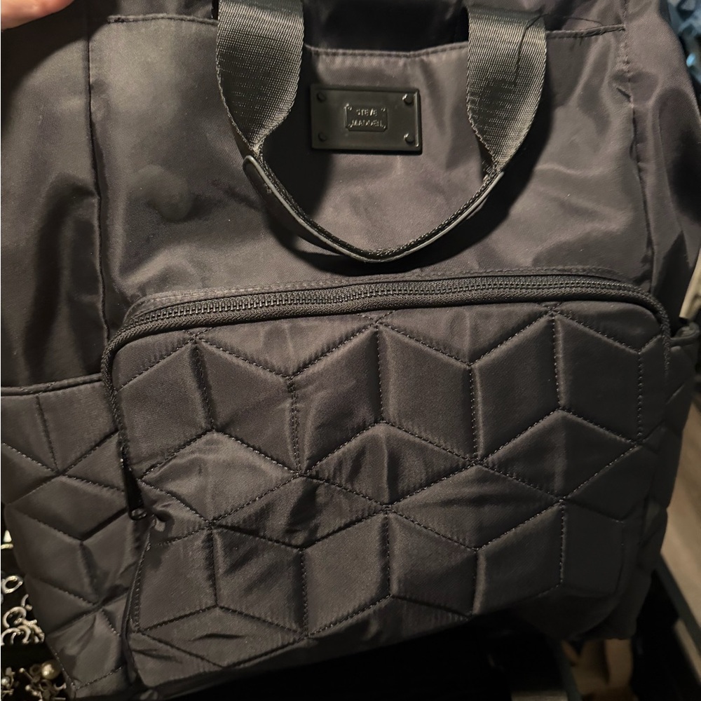 Steve Madden Black Quilted Backpack